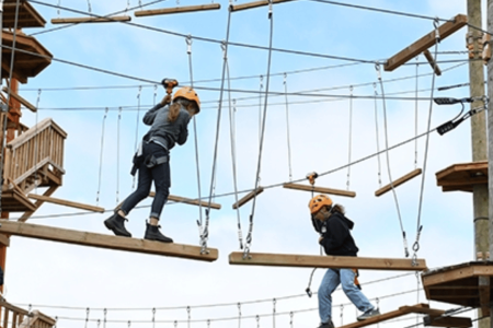Tyroparc: La Cité des Bois Obstacle Course in Laurentians